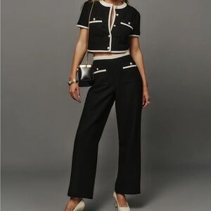 Reformation Black and White Women's Trousers Set